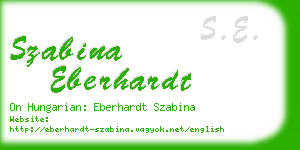 szabina eberhardt business card